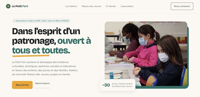 Exemple de site d'association Site internet créé pour une association locale